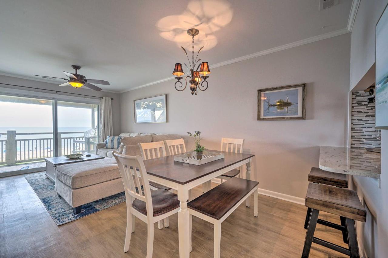 Beachfront Condo With Unobstructed Ocean Views! Oak Island Eksteriør bilde