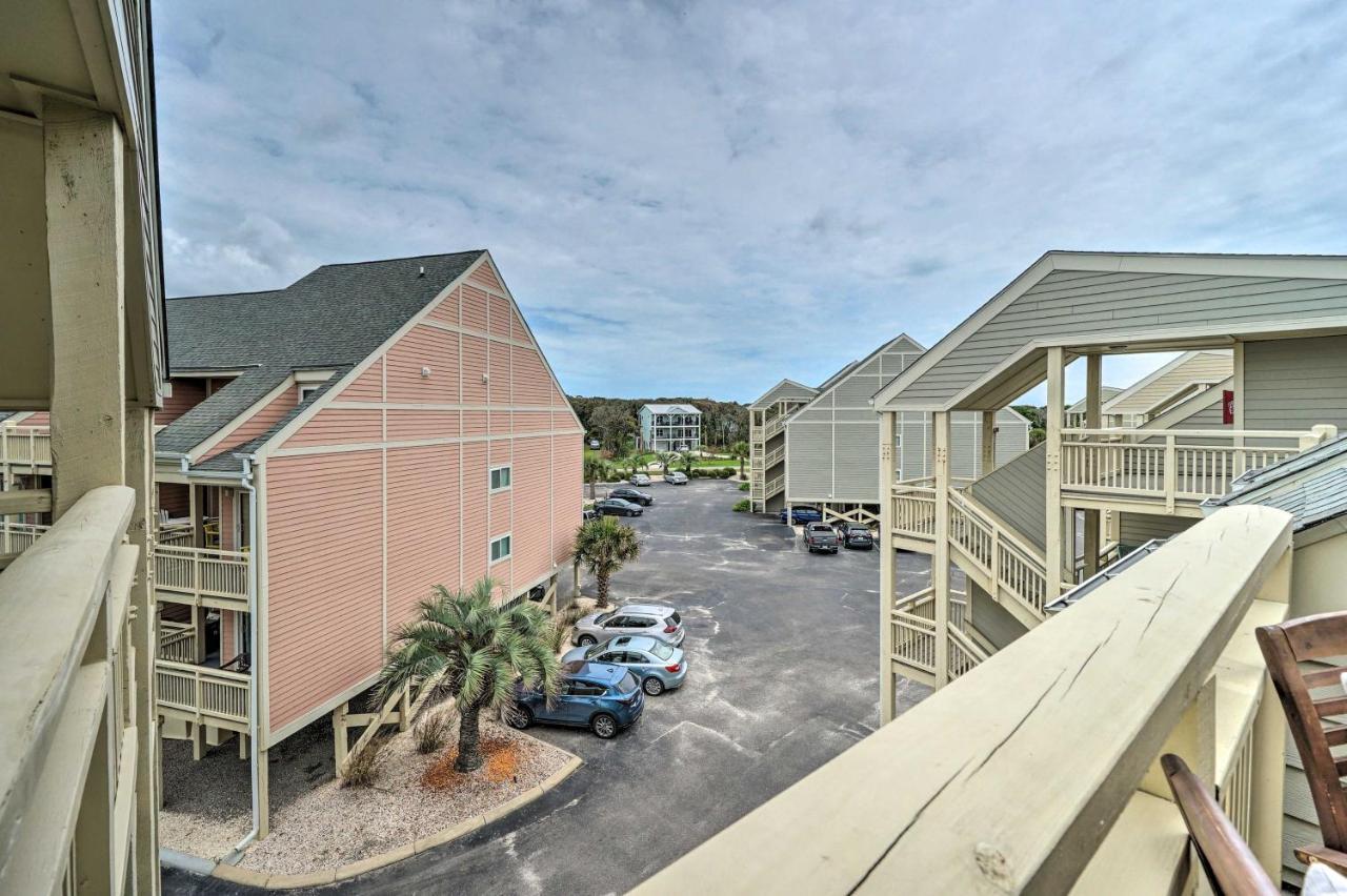 Beachfront Condo With Unobstructed Ocean Views! Oak Island Eksteriør bilde
