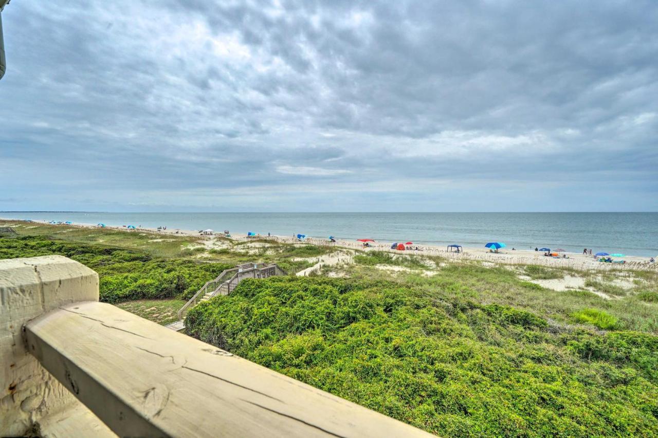 Beachfront Condo With Unobstructed Ocean Views! Oak Island Eksteriør bilde